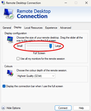 RDPDisplaySlider
