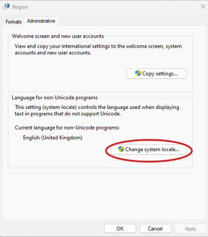 WindowsChangeSystemLocale